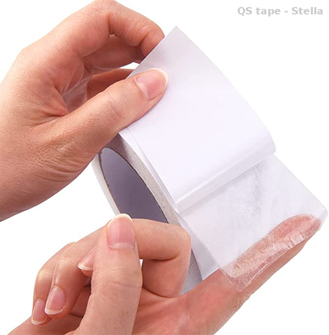 Cinta de doble cara de papel tisú blanco brillante para adhesivo de sello de cera